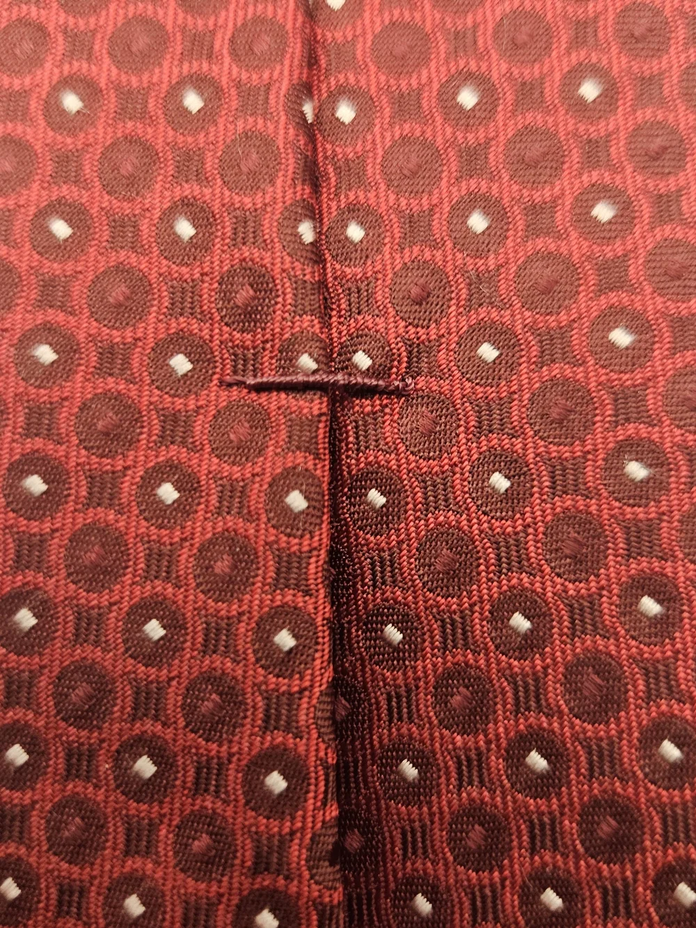 Men's Banana Republic Red Geometric MedallionSilkTie Vintage Made In Italy #4086